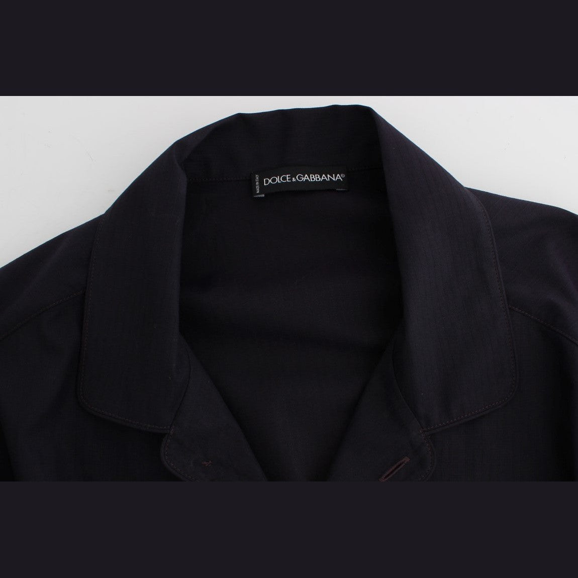Dolce & Gabbana Purple Striped Cotton Pajama Lounge Shirt