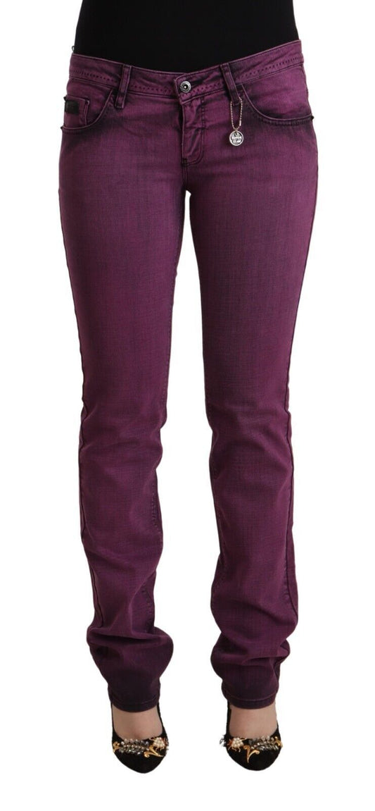 Costume National Purple Cotton Stretch Slim Fit Denim Jeans Costume National