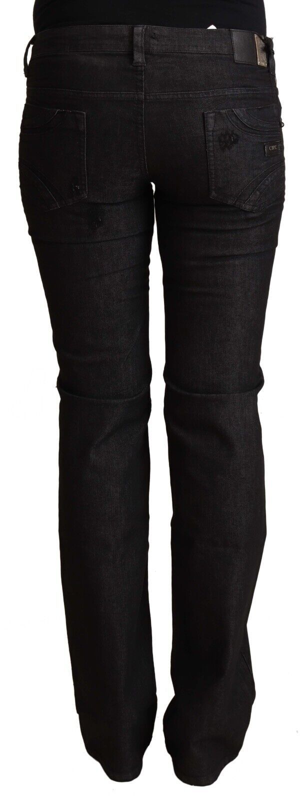 Costume National Black Cotton Low Waist Skinny Jeans Costume National