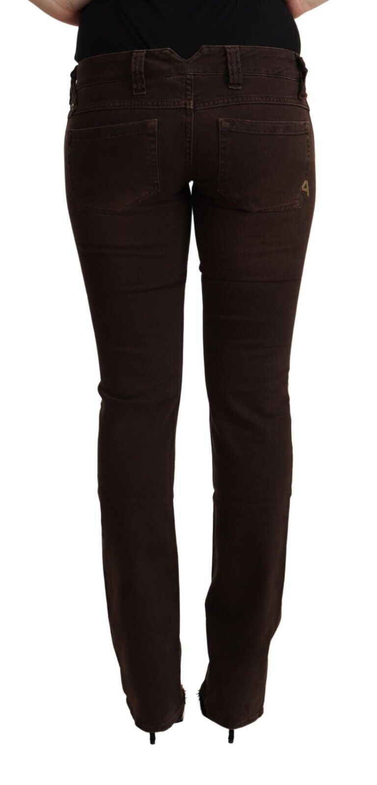 CYCLE Brown Cotton Stretch Low Waist Slim Fit Denim Jeans CYCLE
