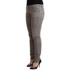 Acht Light Gray Washed Cotton Slim Fit Denim Jeans