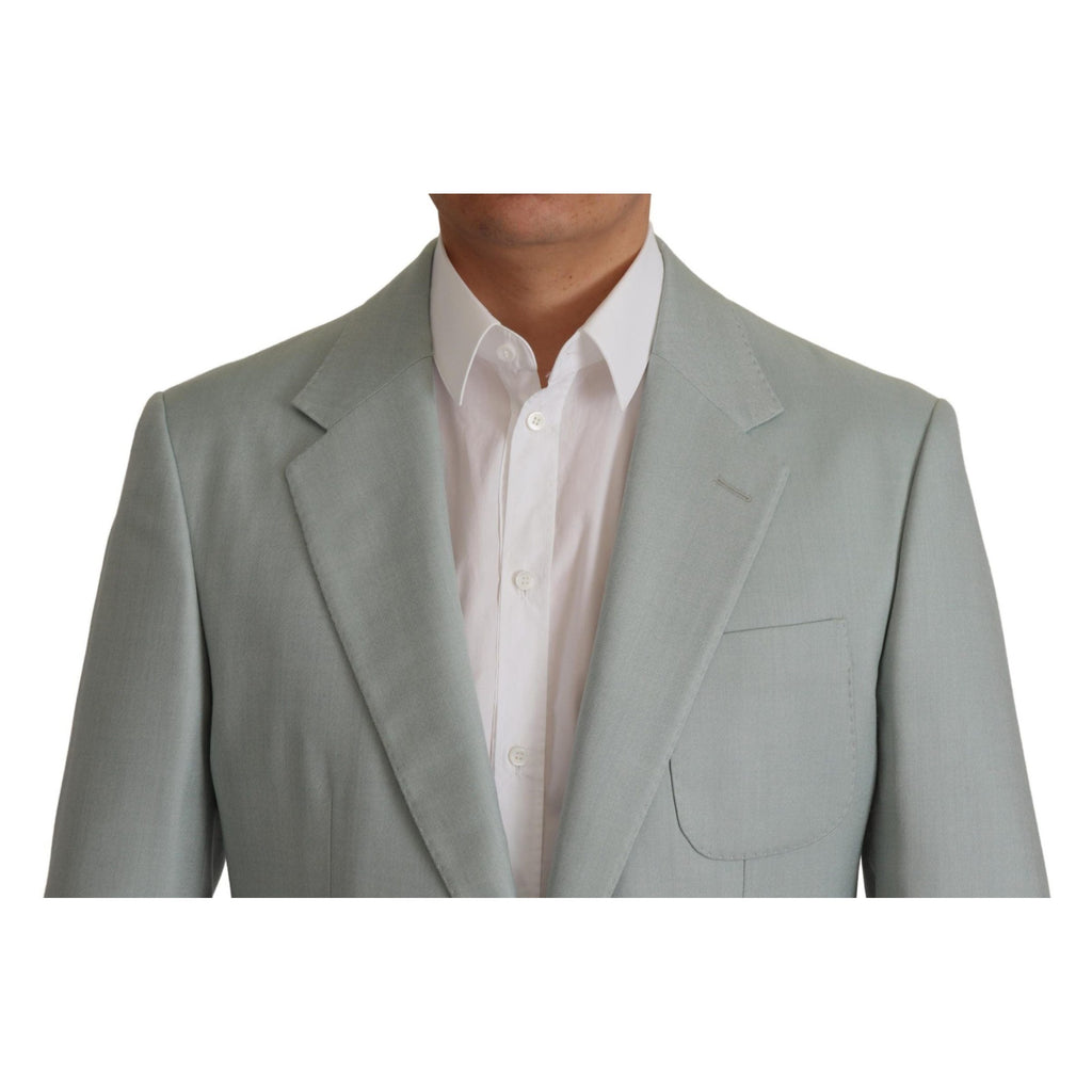 Dolce & Gabbana Light Green Cashmere Silk Blazer