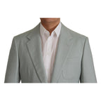 Dolce & Gabbana Light Green Cashmere Silk Blazer
