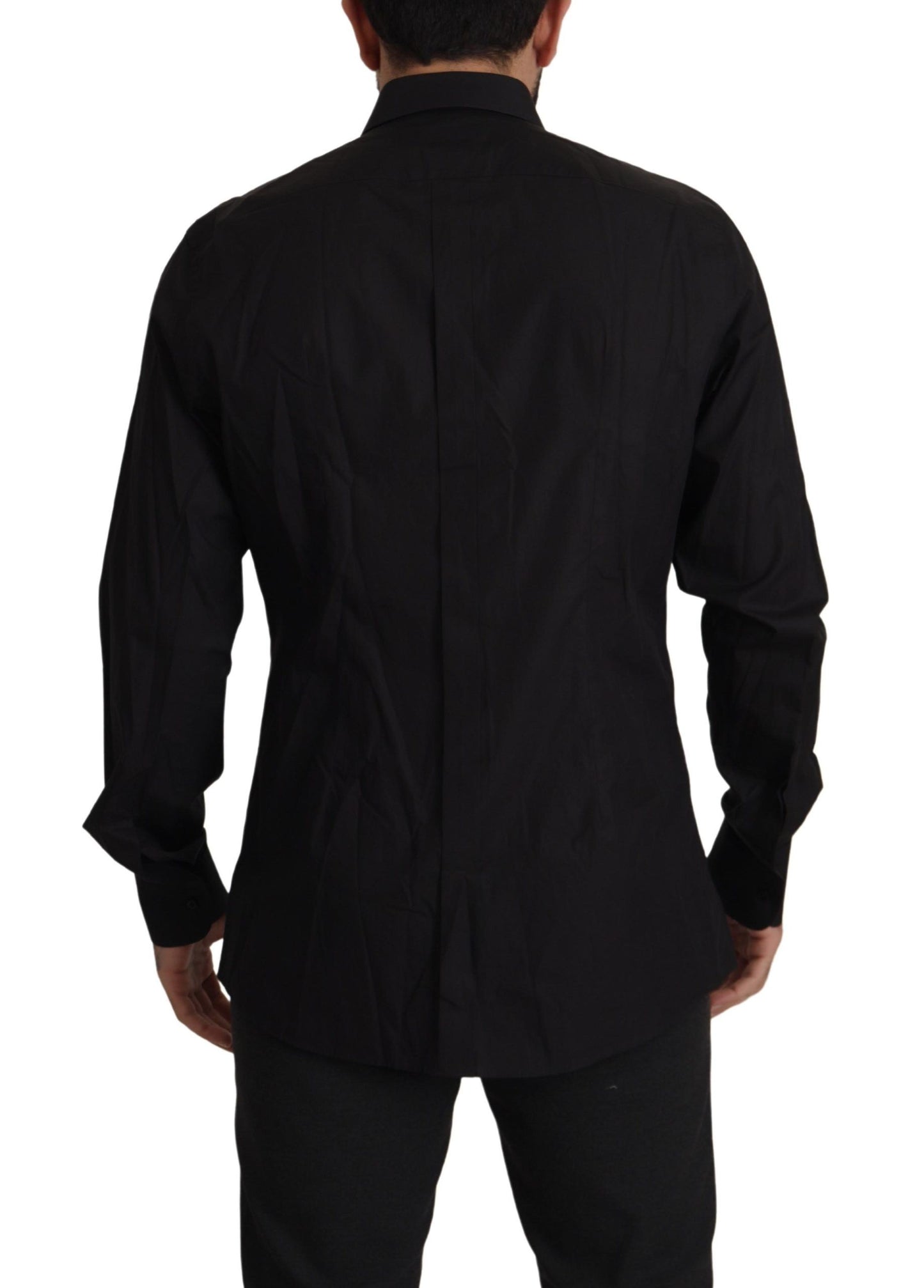 Dolce & Gabbana Black GOLD Slim Fit Tuxedo Dress Shirt Dolce & Gabbana