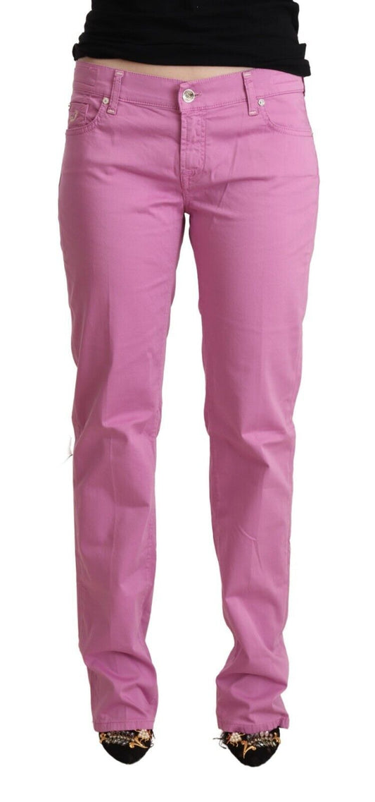 Jacob Cohen Pink Cotton Low Waist Denim Tapered Jeans Jacob Cohen