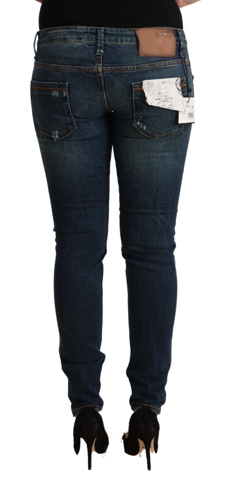 Acht Blue Washed Low Waist Slim Fit Denim Jeans Acht