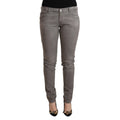 Acht Gray Cotton Low Waist Skinny Push Up Denim Jeans