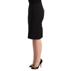 GF Ferre Black Pencil Knee Length Straight Skirt