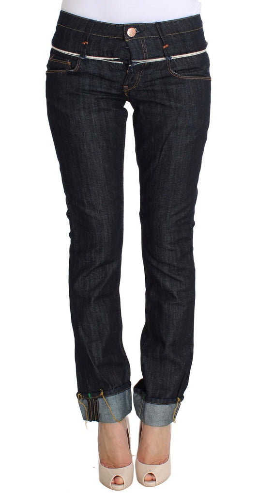 Acht Blue Denim Cotton Bottoms Straight Fit Jeans Acht