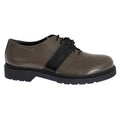 AI_ Gray Brown Leather Laceups Shoes