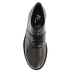 AI_ Gray Brown Leather Laceups Shoes