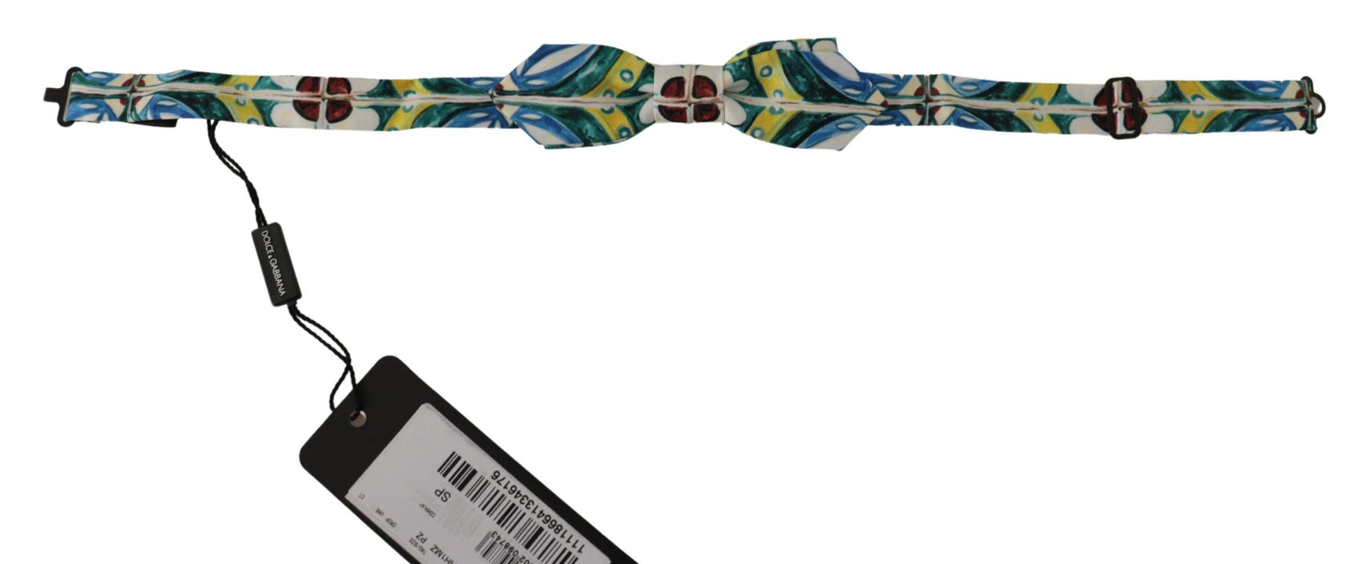 Dolce & Gabbana Multicolor Majolica Print Adjustable Papillon Bow Tie Dolce & Gabbana