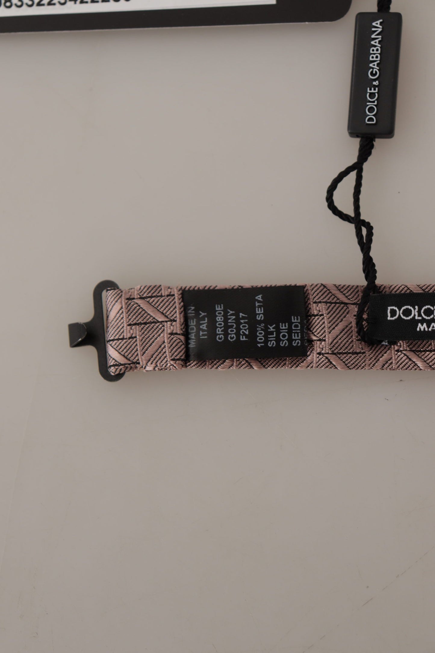 Dolce & Gabbana Gray Fantasy Print Adjustable Neck Papillon Bow Tie Dolce & Gabbana
