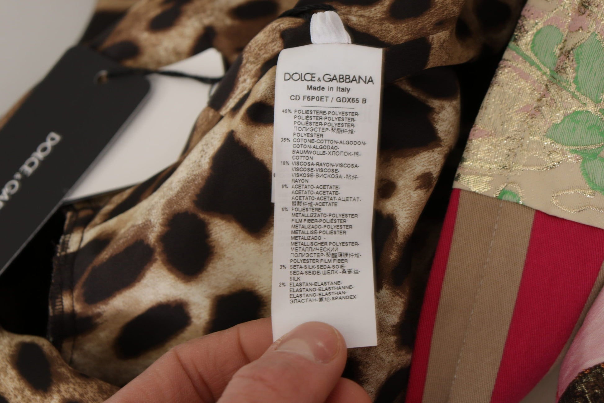 Dolce & Gabbana Multicolor Pachwork Floral Sheath Jaquard Mini Gown Dress Dolce & Gabbana