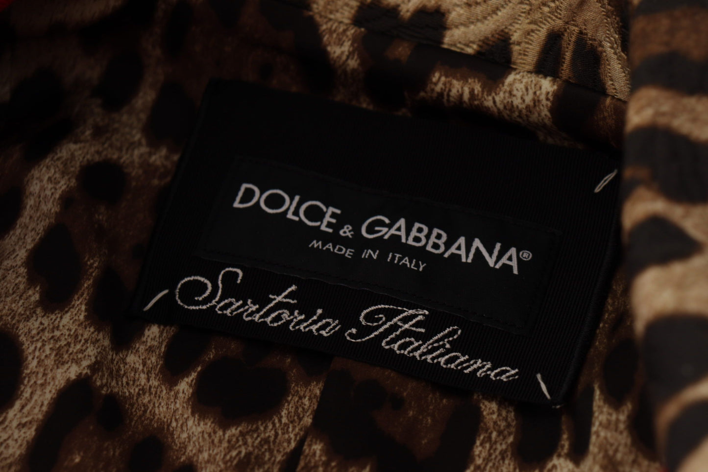 Dolce & Gabbana Red Leopard Wool Trenchcoat Jacket Dolce & Gabbana