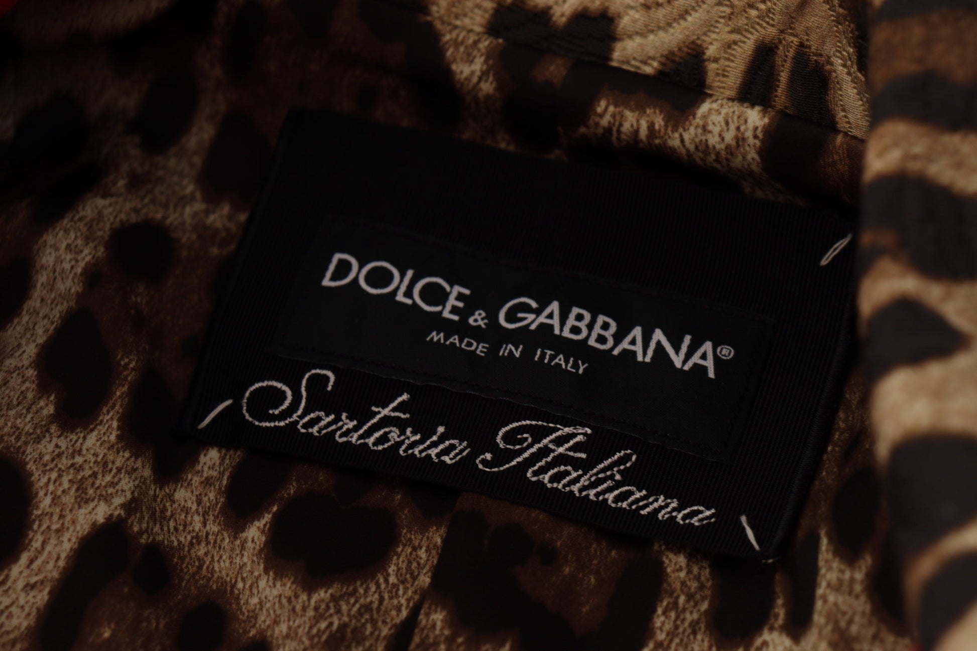 Dolce & Gabbana Red Leopard Wool Trenchcoat Jacket Dolce & Gabbana