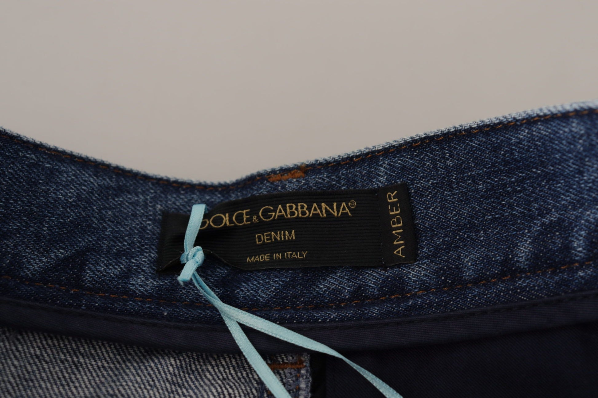 Dolce & Gabbana Blue Jeans Jacquard Majolica High Waist Pants Dolce & Gabbana