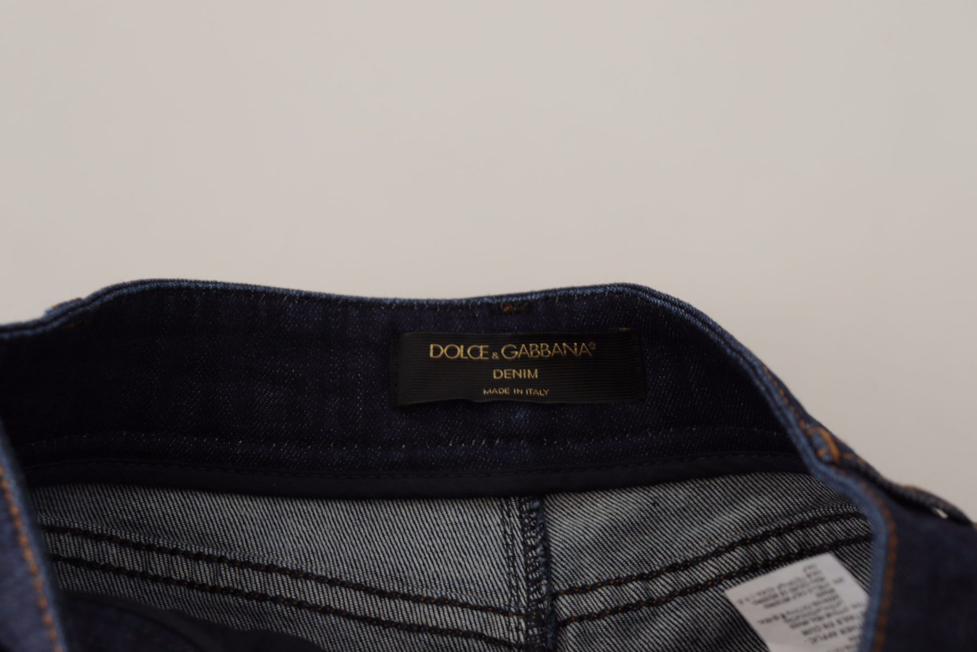 Dolce & Gabbana Blue Denim Stretch Crystal Hot Pants Shorts Dolce & Gabbana
