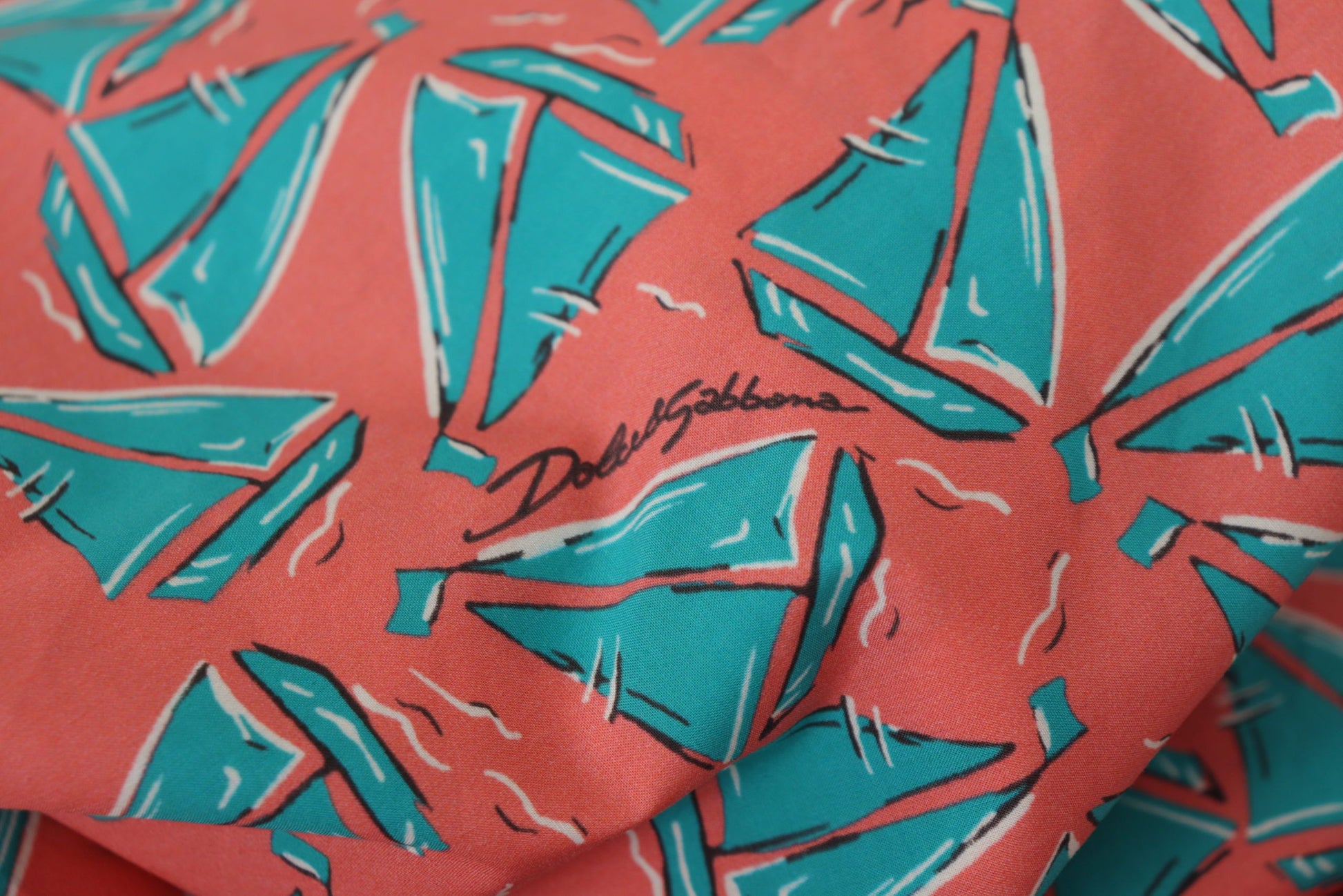 Dolce & Gabbana Pink Sail Boat Print Cotton T-shirt Dolce & Gabbana