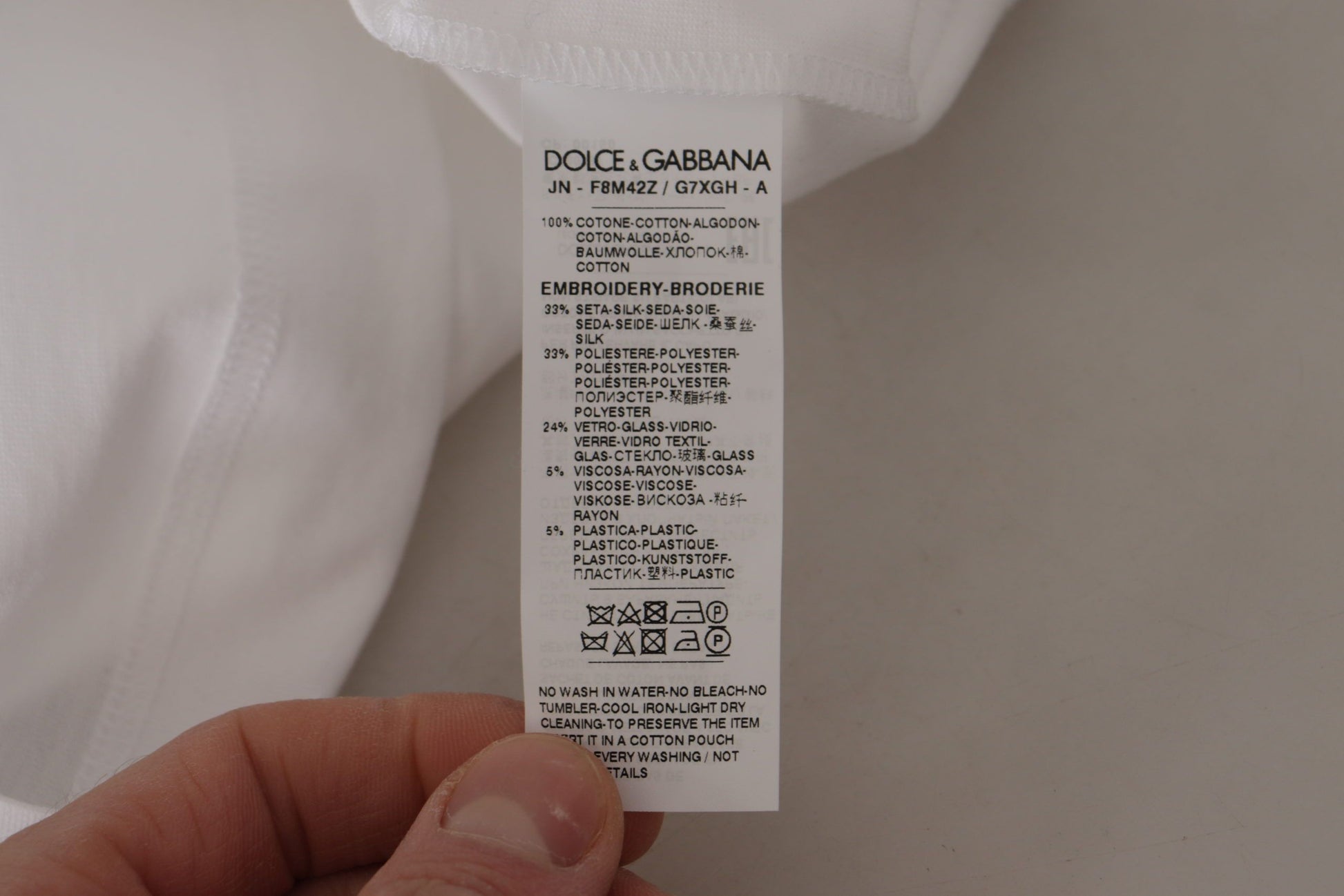 Dolce & Gabbana White DG Crown Floral Sequin T-shirt Dolce & Gabbana