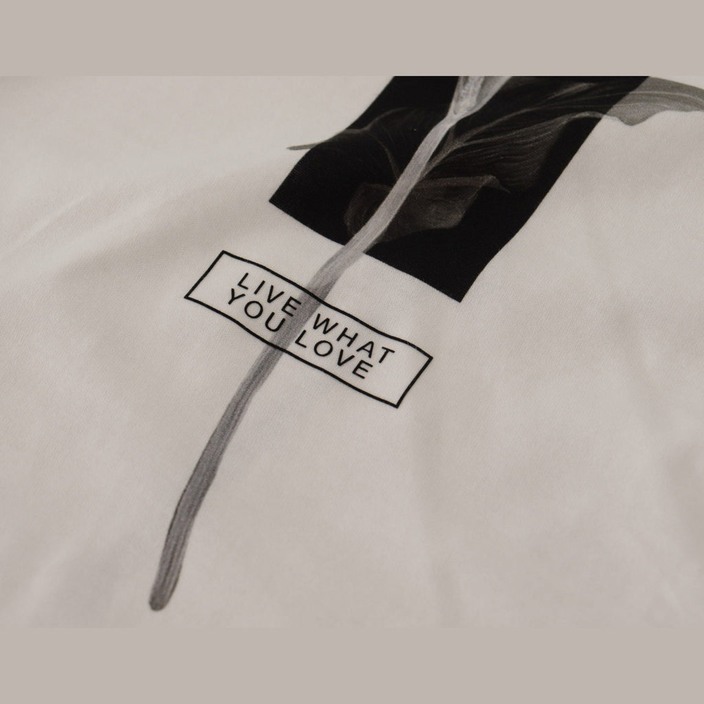 Dolce & Gabbana White Black Roses Crewneck Cotton T-shirt