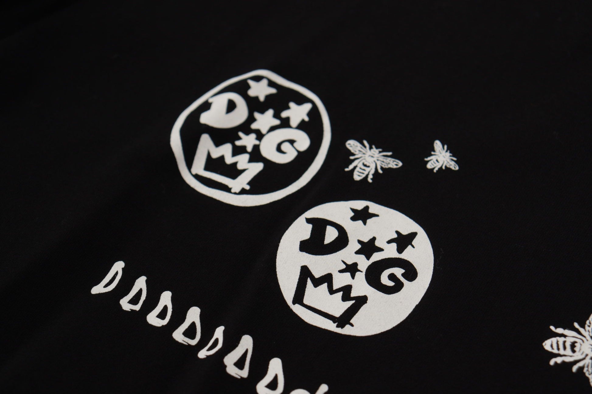 Dolce & Gabbana Black Logo Motive Crewneck Cotton T-shirt Dolce & Gabbana