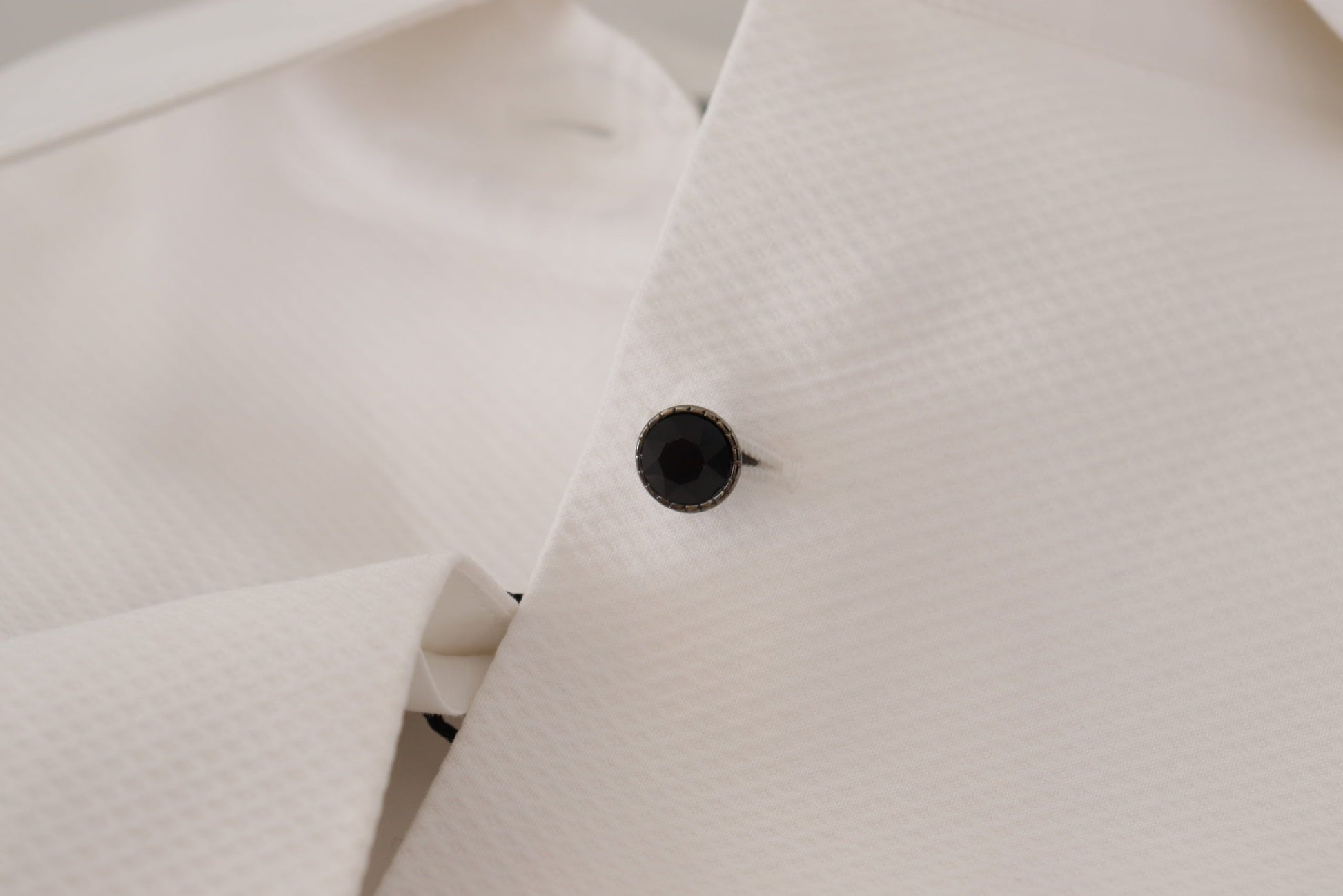 Dolce & Gabbana White Sleeveless Tuxedo Formal Blouse Top Dolce & Gabbana