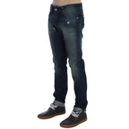Acht Blue Wash Cotton Denim Slim Fit Jeans