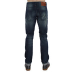 Acht Blue Wash Cotton Denim Slim Fit Jeans