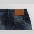 Acht Blue Wash Cotton Denim Regular Fit Jeans