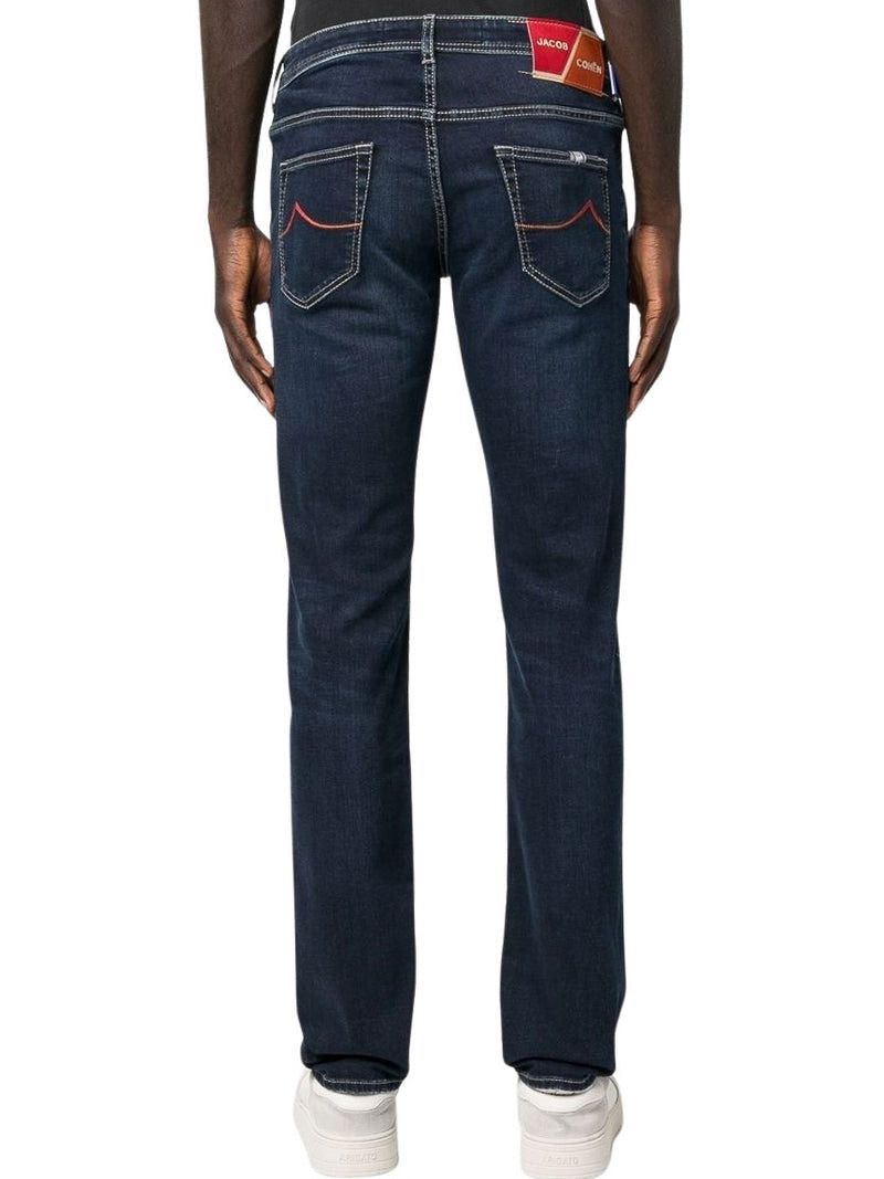 Jacob Cohen Elegant Blue Denim with Suede Accent Jacob Cohen