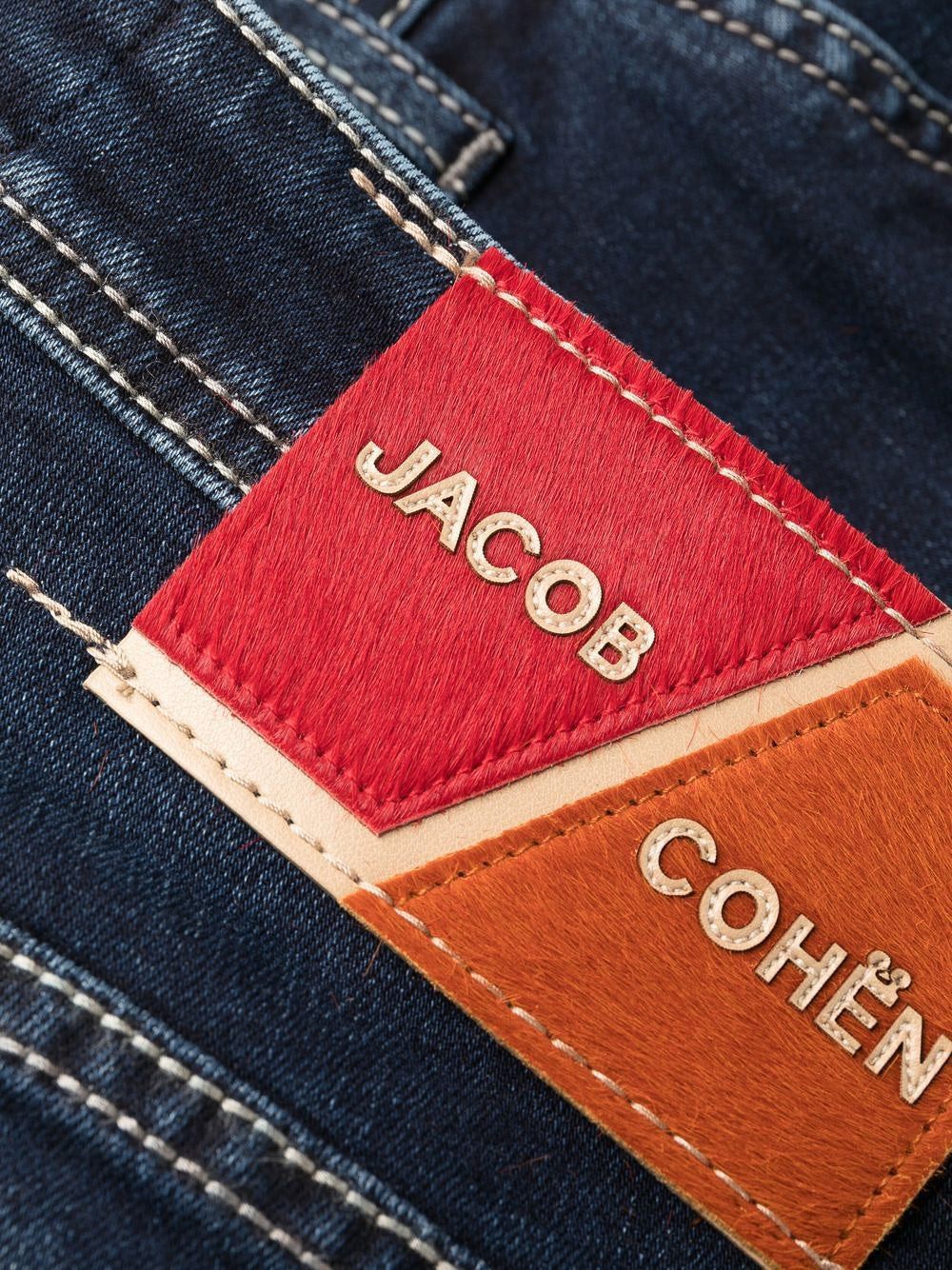 Jacob Cohen Elegant Blue Denim with Suede Accent Jacob Cohen