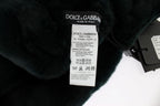 Dolce & Gabbana Green Weasel Fur Crochet Hood Scarf Hat