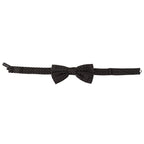 Dolce & Gabbana Gray Polka Dot 100% Silk Neck Papillon Tie