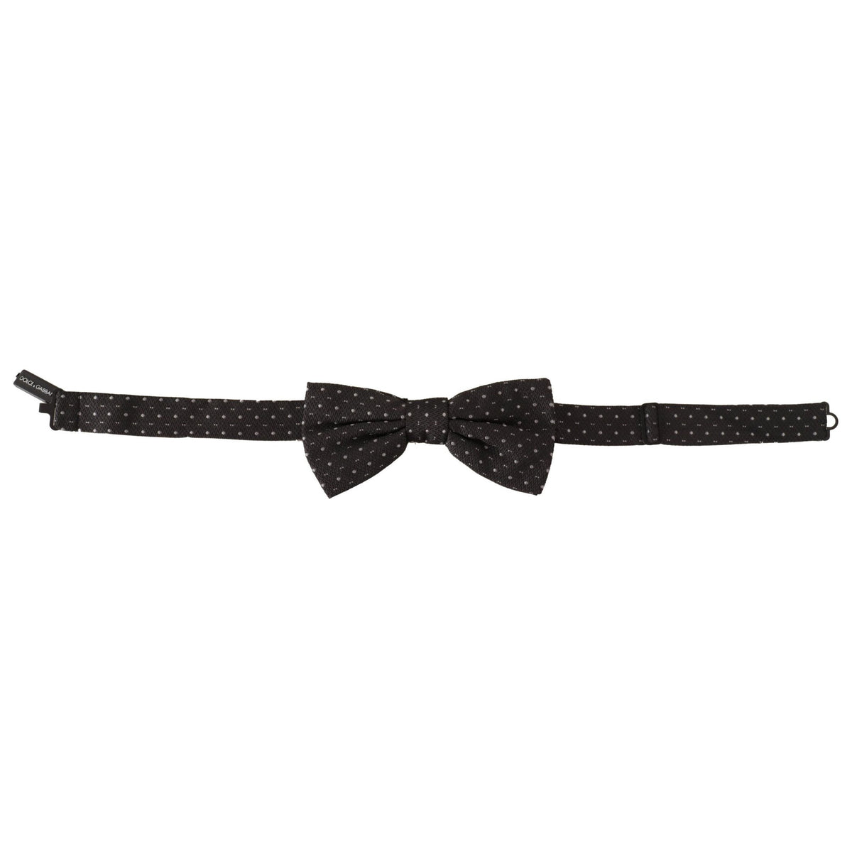 Dolce & Gabbana Gray Polka Dot 100% Silk Neck Papillon Tie