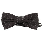 Dolce & Gabbana Gray Polka Dot 100% Silk Neck Papillon Tie