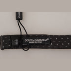 Dolce & Gabbana Gray Polka Dot 100% Silk Neck Papillon Tie