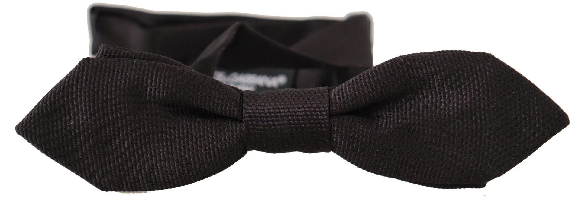 Dolce & Gabbana Black Solid 100% Silk Adjustable Neck Papillon Tie Dolce & Gabbana