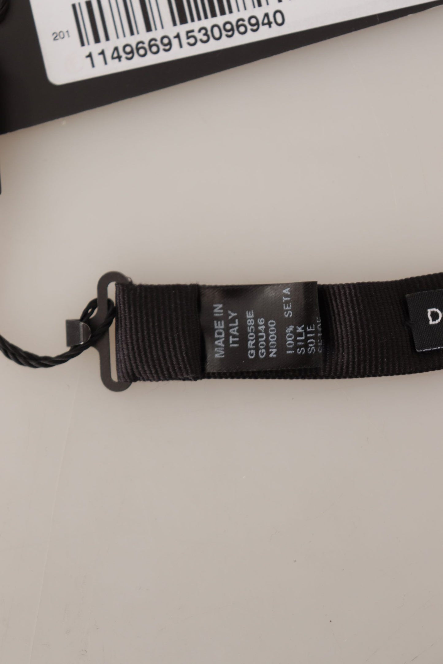 Dolce & Gabbana Black Solid 100% Silk Adjustable Neck Papillon Tie Dolce & Gabbana