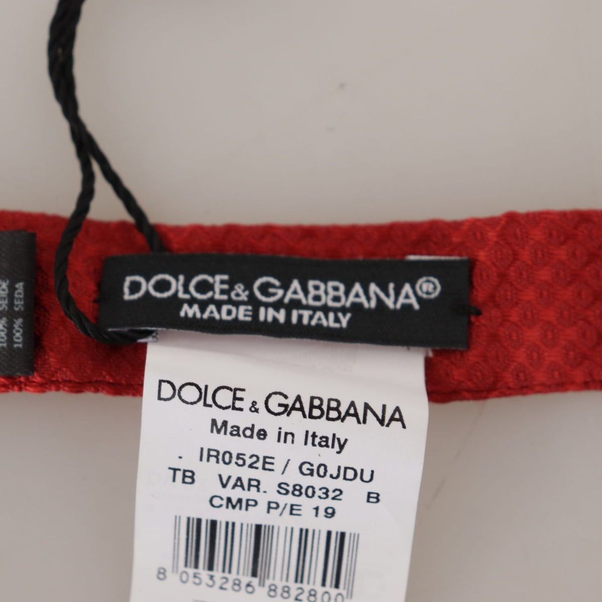 Dolce & Gabbana Red 100% Silk Adjustable Neck Papillon Tie