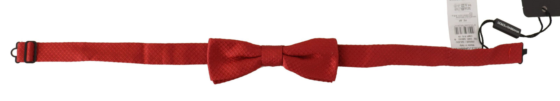 Dolce & Gabbana Red 100% Silk Adjustable Neck Papillon Tie Dolce & Gabbana