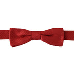 Dolce & Gabbana Red 100% Silk Adjustable Neck Papillon Tie