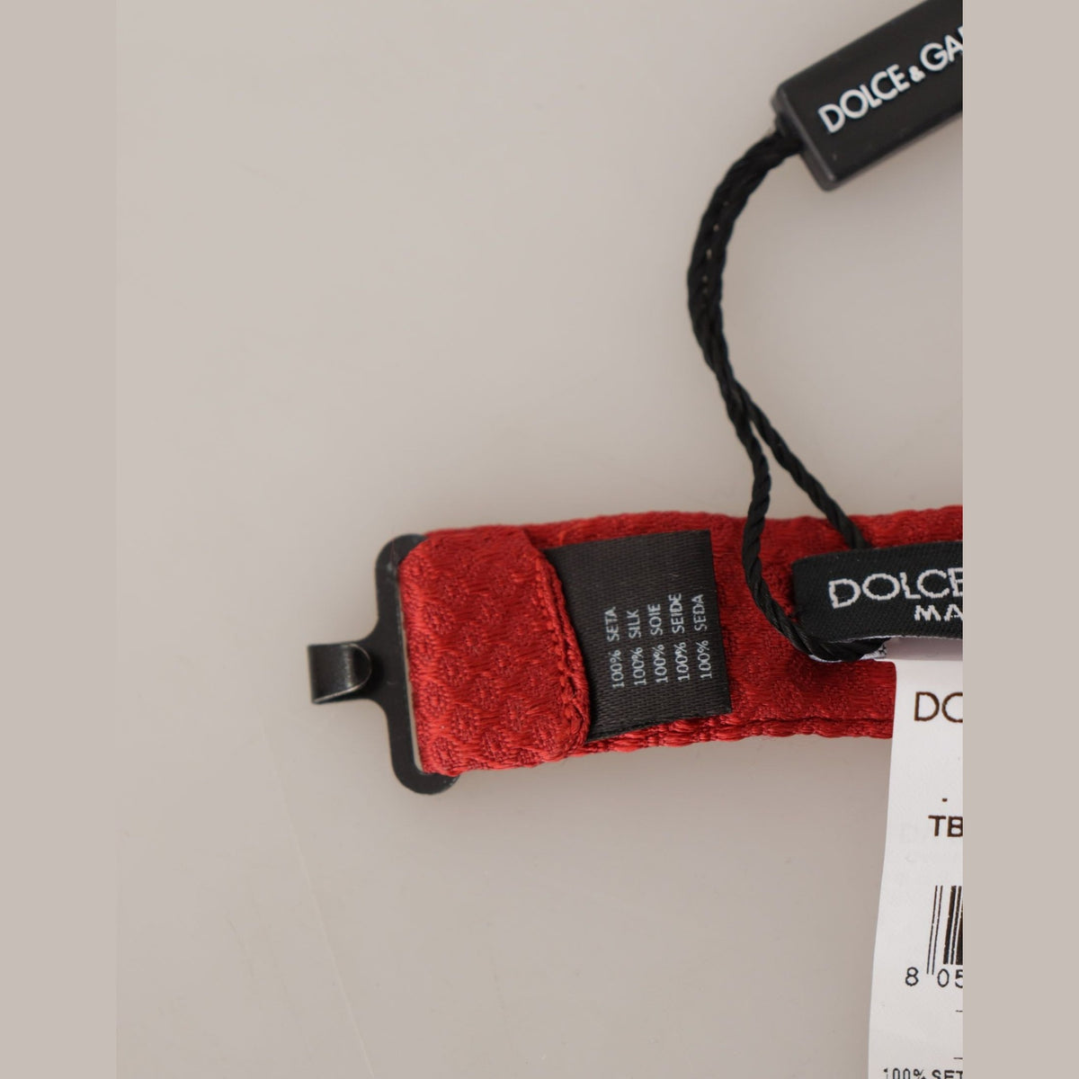 Dolce & Gabbana Red 100% Silk Adjustable Neck Papillon Tie