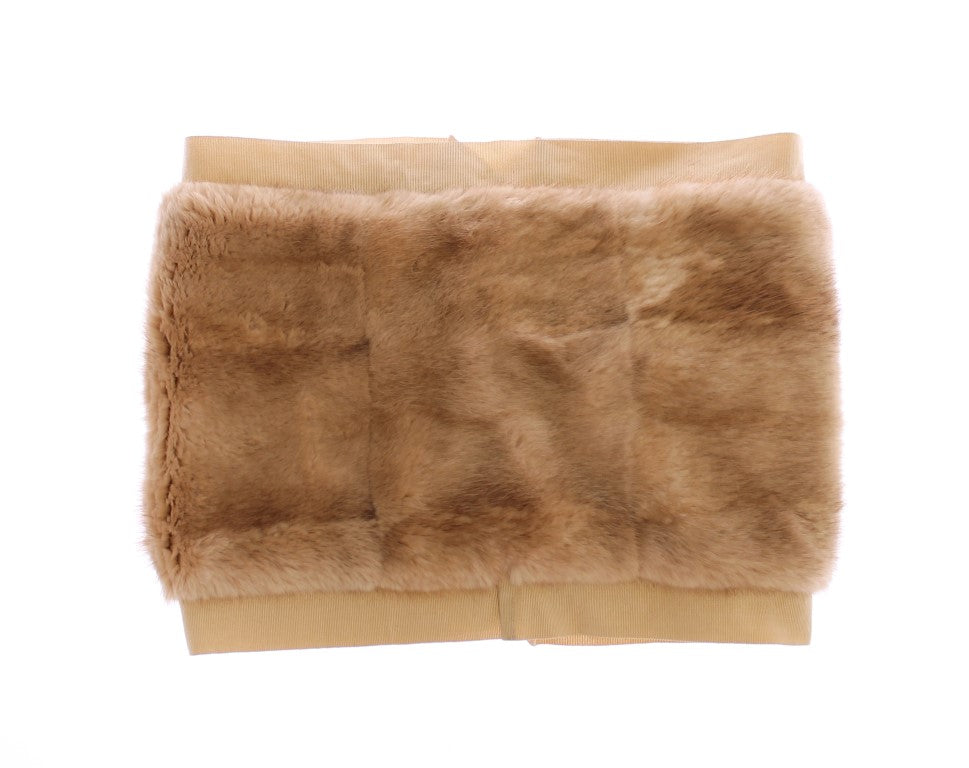 Dolce & Gabbana Beige MINK Fur Scarf Foulard Neck Wrap Dolce & Gabbana