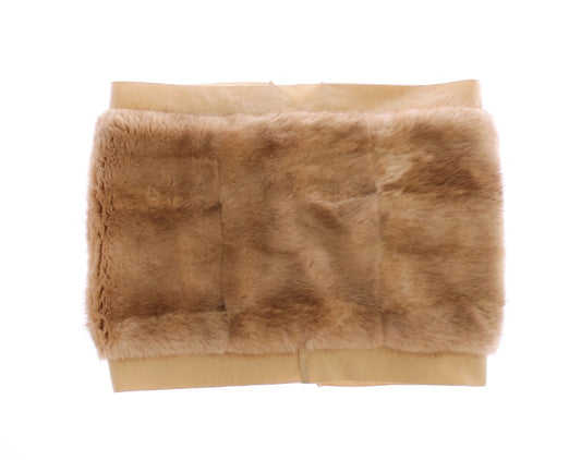 Dolce & Gabbana Beige MINK Fur Scarf Foulard Neck Wrap Dolce & Gabbana