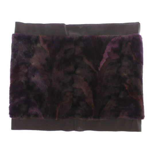 Dolce & Gabbana Purple MINK Fur Scarf Foulard Neck Wrap