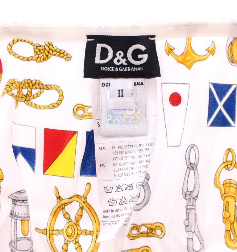 Dolce & Gabbana White Sailor Bra Panty Stretch Underwear Dolce & Gabbana