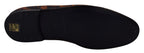 Dolce & Gabbana Blue Rust Floral Slippers Loafers Shoes - Eljoys Fashion 