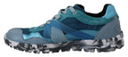 Dolce & Gabbana Blue Gray Leather Sport Low Top Sneakers - Eljoys Fashion 