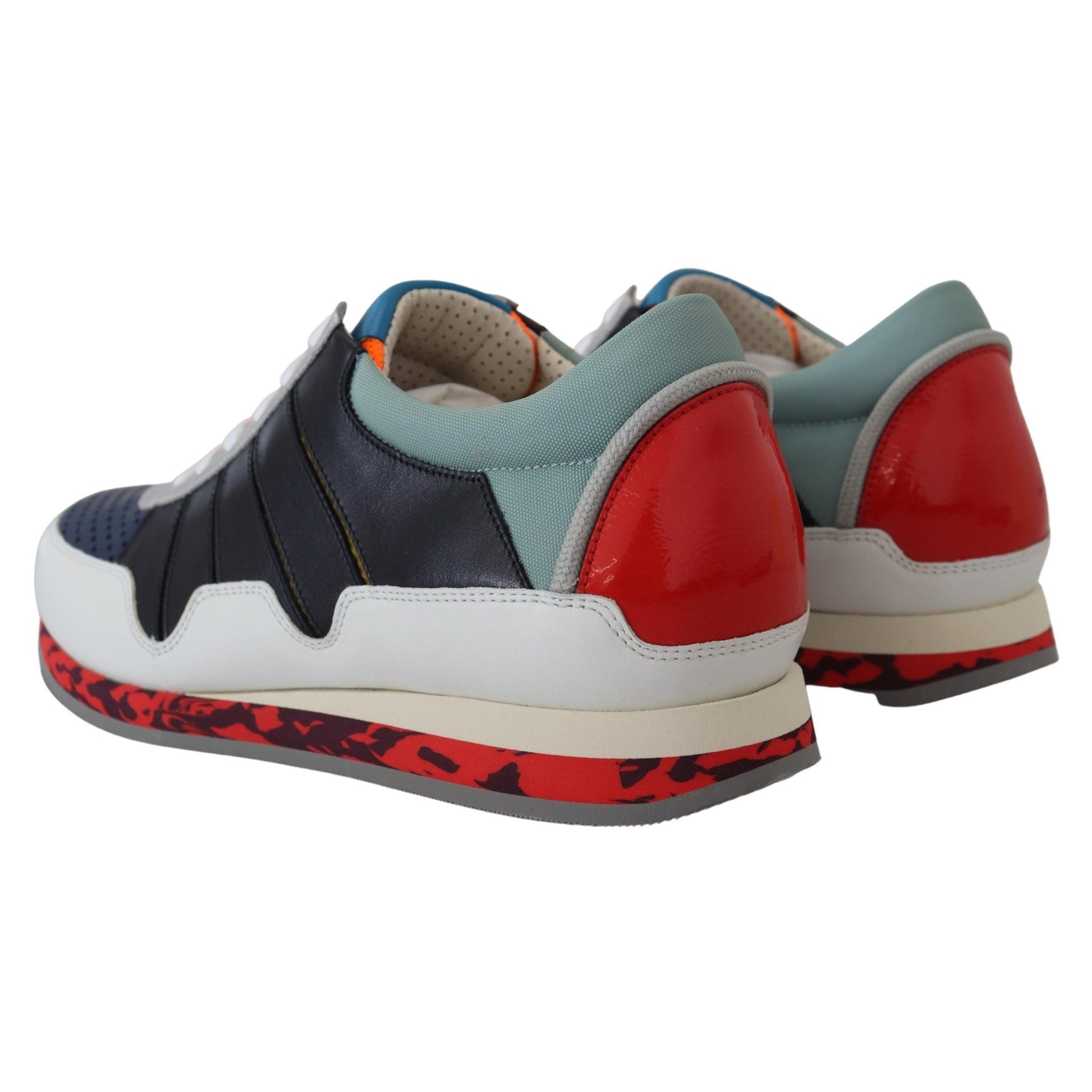 Dolce & Gabbana Multicolor Leather Sport Low Top Sneakers